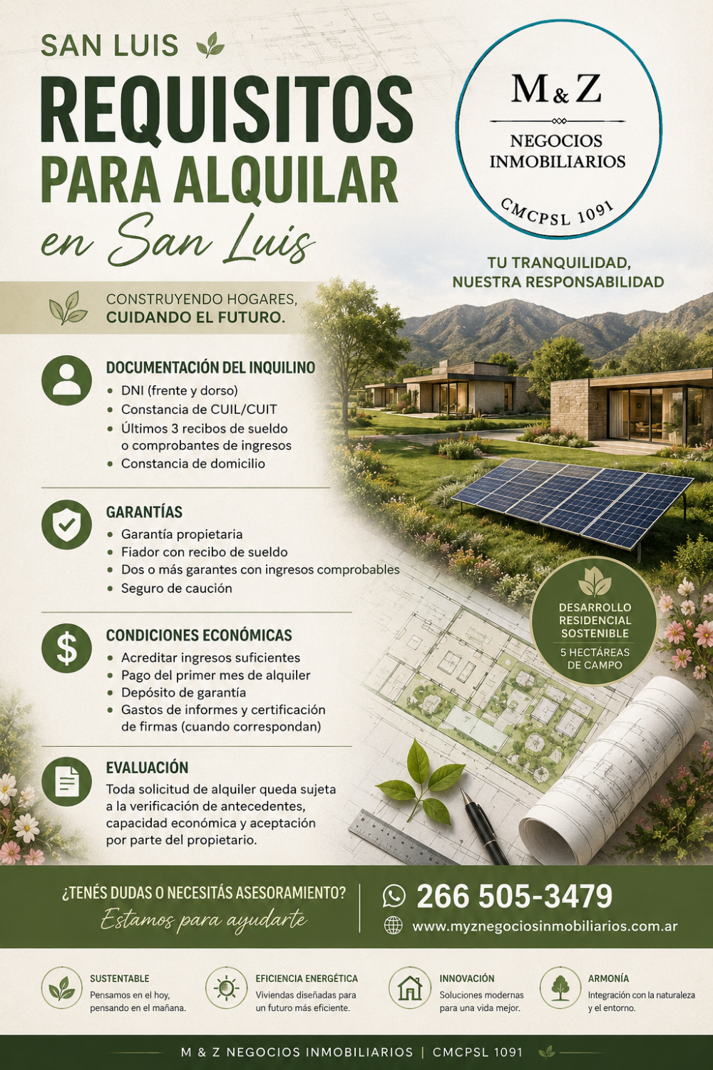 QUE NECESITO PARA ALQUILAR EN SAN LUIS